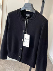 Chanel Black Cashmere Knitted Cardigan