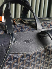 CISALPIN BACKPACK 43 IN NAVY BLUE GOYARDINE CANVAS AND CALFSKIN