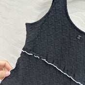 Coco Double C Jacquard Logo Classic One-piece Swimsuit