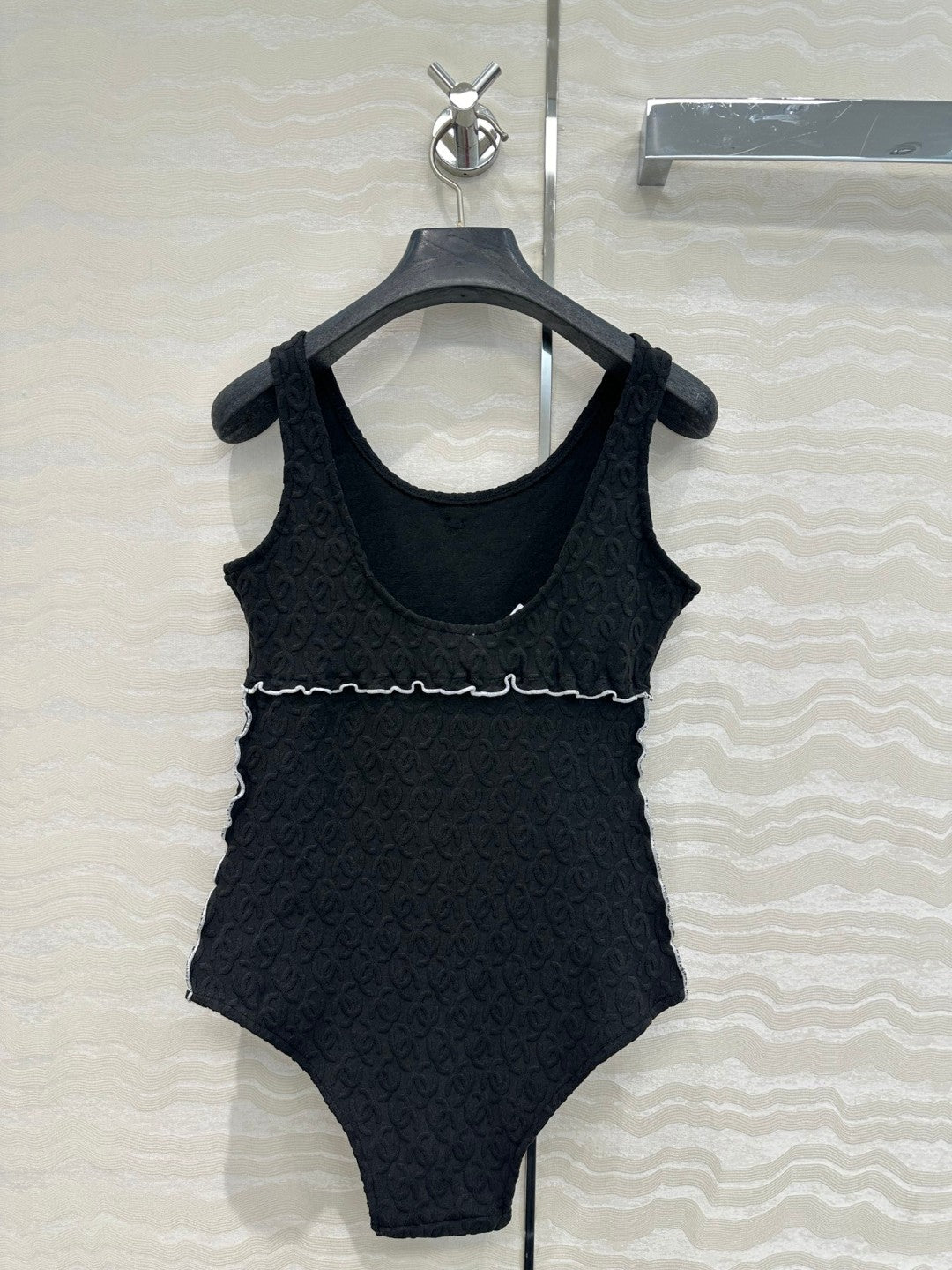 Coco Double C Jacquard Logo Classic One-piece Swimsuit