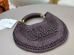 CHLOÉ 25S SUMMER BANANA HOBO BAG 36 IN BROWN