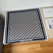 CD SCARF IN BLACK MONOGRAM PATTERN SILK