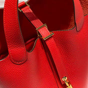HM PICOTIN LOCK 18 RED CALFSKIN
