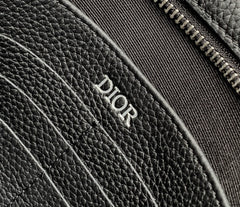 CLUTCH 27 BAG IN BLACK CALFSKIN EMBOSSED LOGO