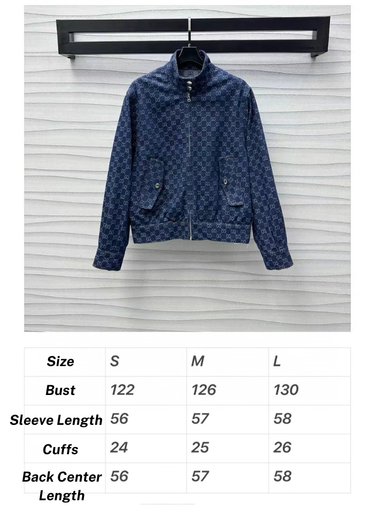 GG Blue Denim Bomber Jacket