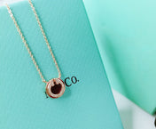 DIAMOND AND MOTHER PEARL CIRCLE NECKLACE PENDANT