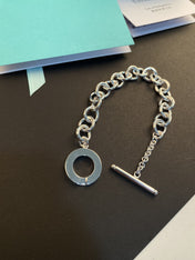 TOGGLE TAG BRACELET SILVER