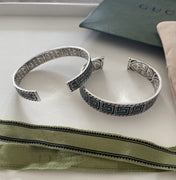 G-MONOGRAM STERLING-SILVER & ENAMEL BRACELET