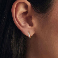 Bamoer U Moissanite Oval Hoop Earrings Geometry Ear Clip D Color VVS1 EX 925 Sterling Silver Original Luxury Jewelry Mother Gift