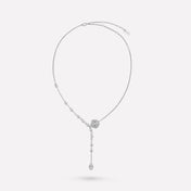 BOUTON DE CAMELIA SILVER DIAMOND NECKLACE