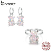 BAMOER 925 Silver Butterfly Ring for Girls, Dainty Cute Butterfly Jewelry Gifts for Women On Birthday Christmas for Girlfriend