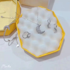 2025 Moon Silver Black High Quality Original New Sale Trending Set Fashion Fine Exquisite Gift Jewelry Accessories for Women