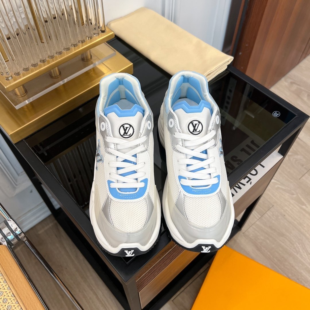 LV RUN 55 SNEAKER WHITE BLUE