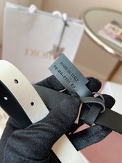 DIOR 25S BELT 20 MM IN BLACK CALFSKIN 618008