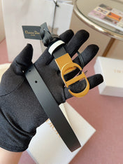 DIOR 25S BELT 20 MM IN BLACK CALFSKIN 618009