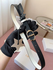 DIOR 25S BELT 20 MM IN BLACK CALFSKIN 618011