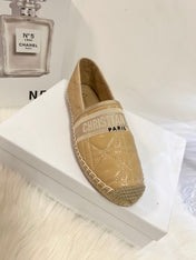 GRANVILLE ESPADRILLE CAMEL BEIGE QUILTED CANNAGE CALFSKIN