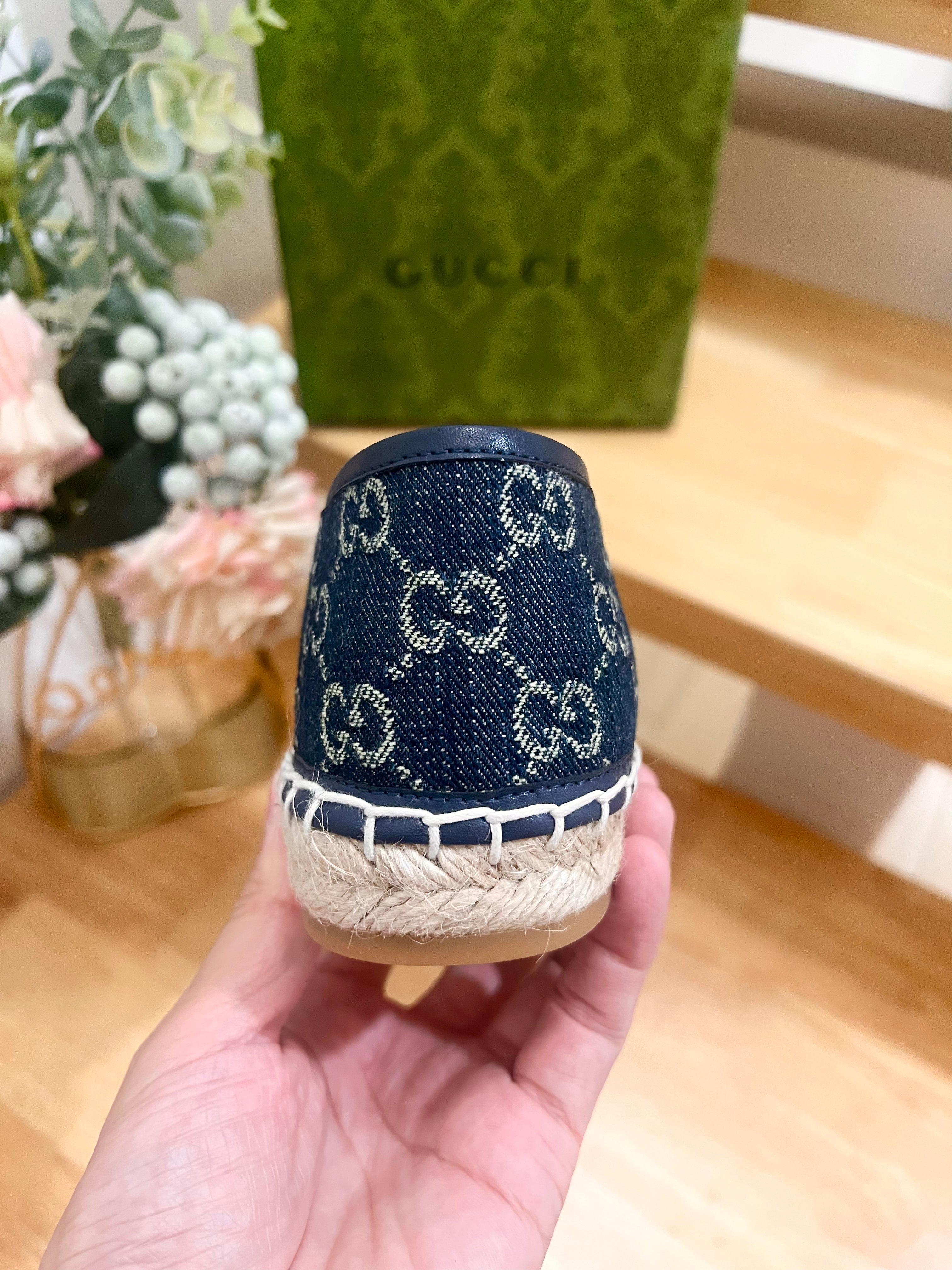 WOMEN'S ESPADRILLE WITH HORSEBIT IN NAVY BLUE DENIM