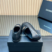 CHANEL 25S TEDDY LOAFER 15MM IN BLACK CALFSKIN GOLD HARDWRE