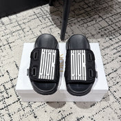 DIOR ADJUSTABLE STRAP SANDALS 25S 50 MM IN BLACK FABRIC MIX CALFSKIN STYLE 5