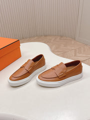HM 25S SLIP-ON IN BROWN LAMBSKIN