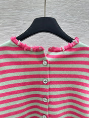 Chanel Cardigan Pink mix Gray Cachemire 232766