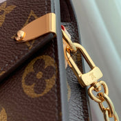 PHONE POUCH 17.5 IN BROWN MONOGRAM COATED CANVAS AND CALFSKIN