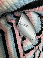 Chanel 25 Pink Black Striped Knit Tank Top