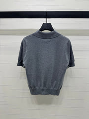 BURBERRY SHORT-SLEEVE KNITTED POLO SHIRT 274846