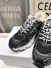 DIOR CHRONO SNEAKER 25S IN BLACK LAMBSKIN AND MESH FABRIC STYLE 3