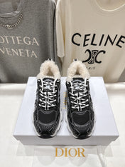 DIOR CHRONO SNEAKER 25S IN BLACK LAMBSKIN AND MESH FABRIC STYLE 3