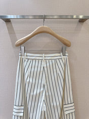 LV 25S VERTICAL STRIPED WIDE-LEG PANTS 0149