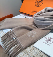HERMES 25S SCARF 190 IN CASHMERE 854639