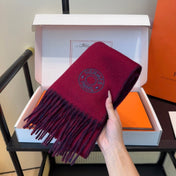 HERMES 25S SCARF 190 IN CASHMERE 854620