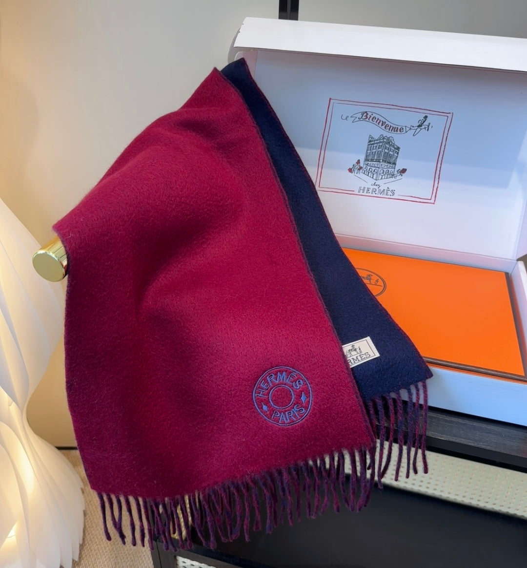 HERMES 25S SCARF 190 IN CASHMERE 854620