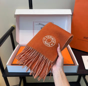 HERMES 25S SCARF 190 IN CASHMERE 854622