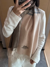 HERMES 25S SCARF 190 IN CASHMERE 991972