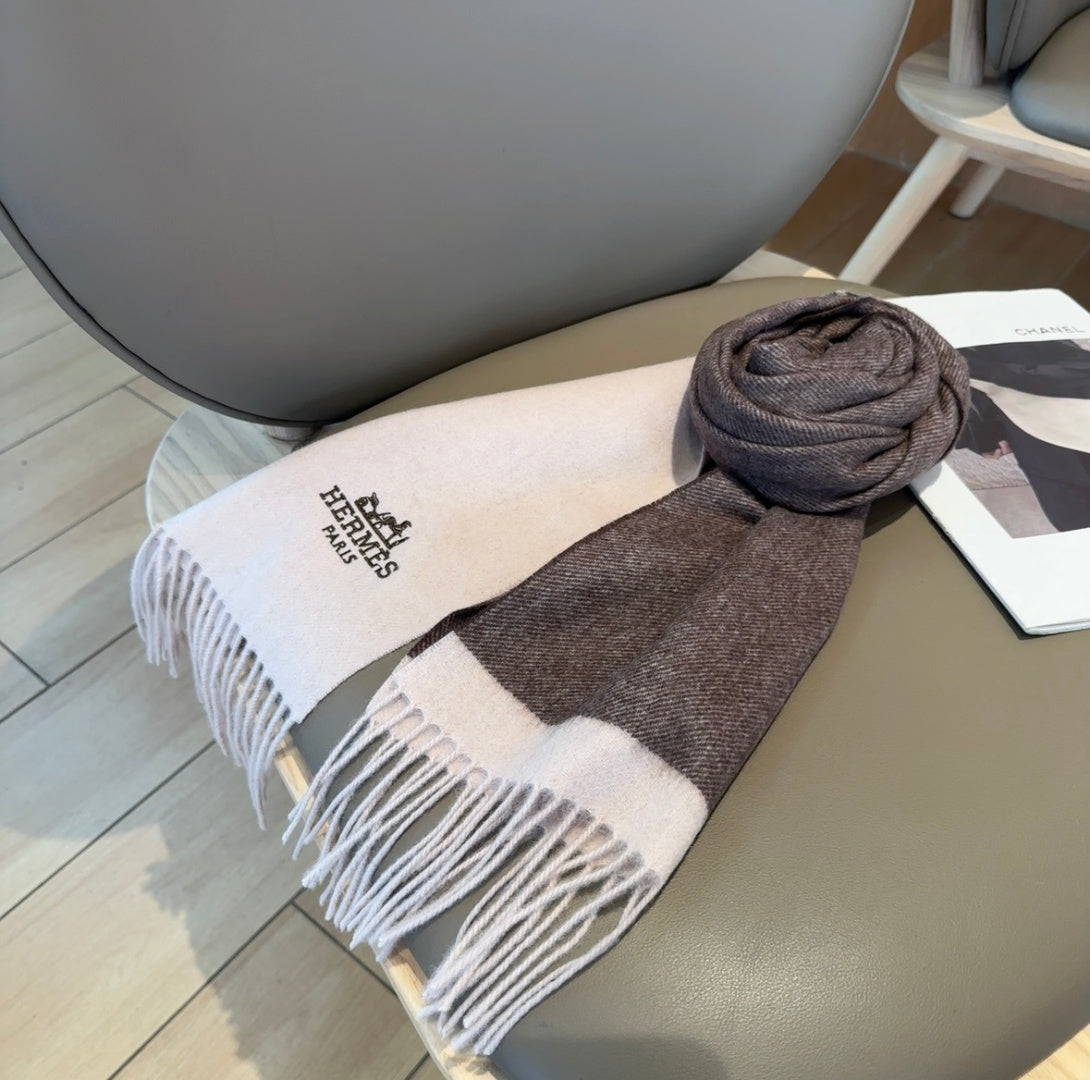 HERMES 25S SCARF 190 IN CASHMERE 991972