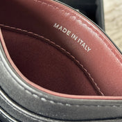 CHANEL 25S CARD HOLDER 11 IN BLACK LAMBSKIN SILVER HARDWARE