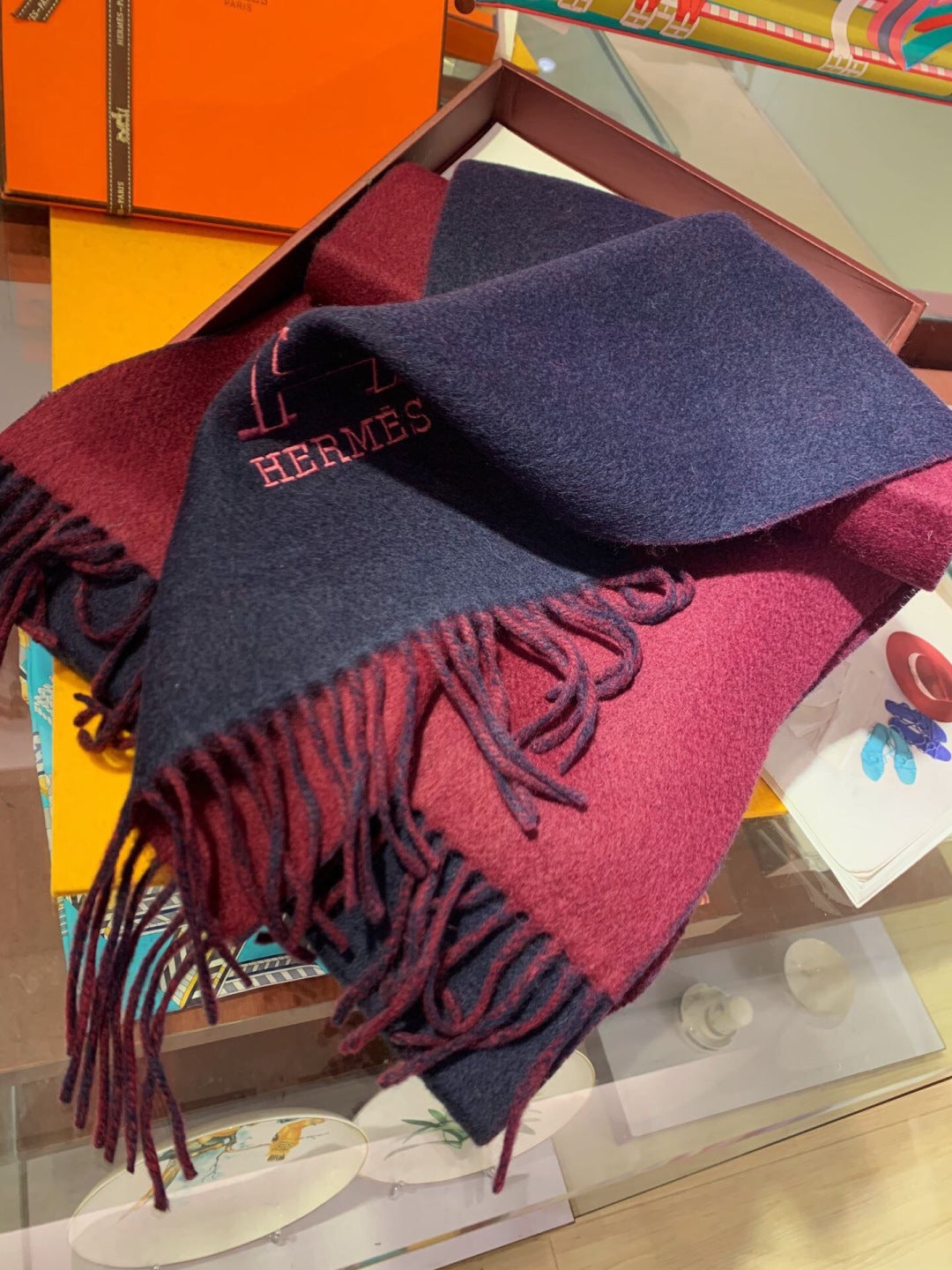 HERMES 25S SCARF 200 IN CASHMERE 856514