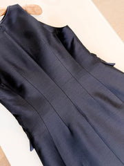 HERMES 25S SLEEVELESS EMBROIDERED SILK DRESS 318