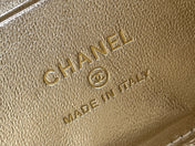 CHANEL 25S KELLY 18 CM IN GOLD LAMBSKIN