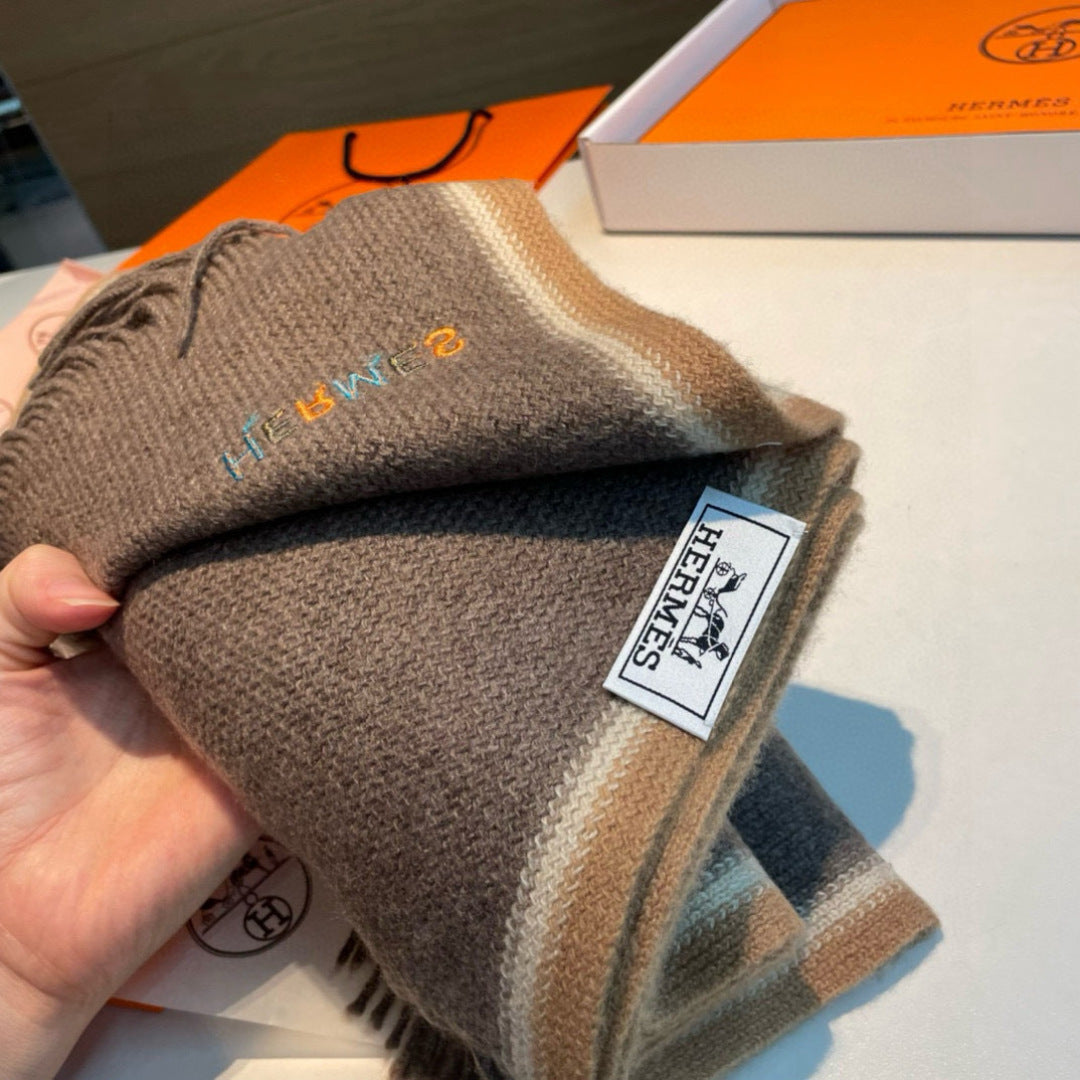 HERMES 25S SCARF 180 IN CASHMERE 989876