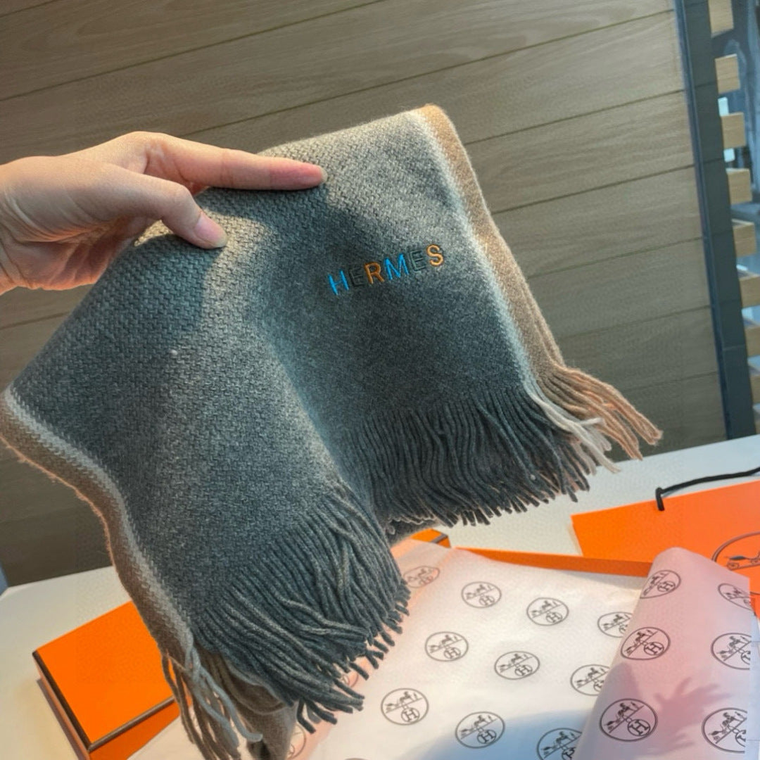 HERMES 25S SCARF 180 IN CASHMERE 989878