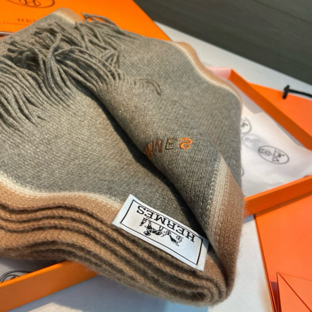 HERMES 25S SCARF 180 IN CASHMERE 989878