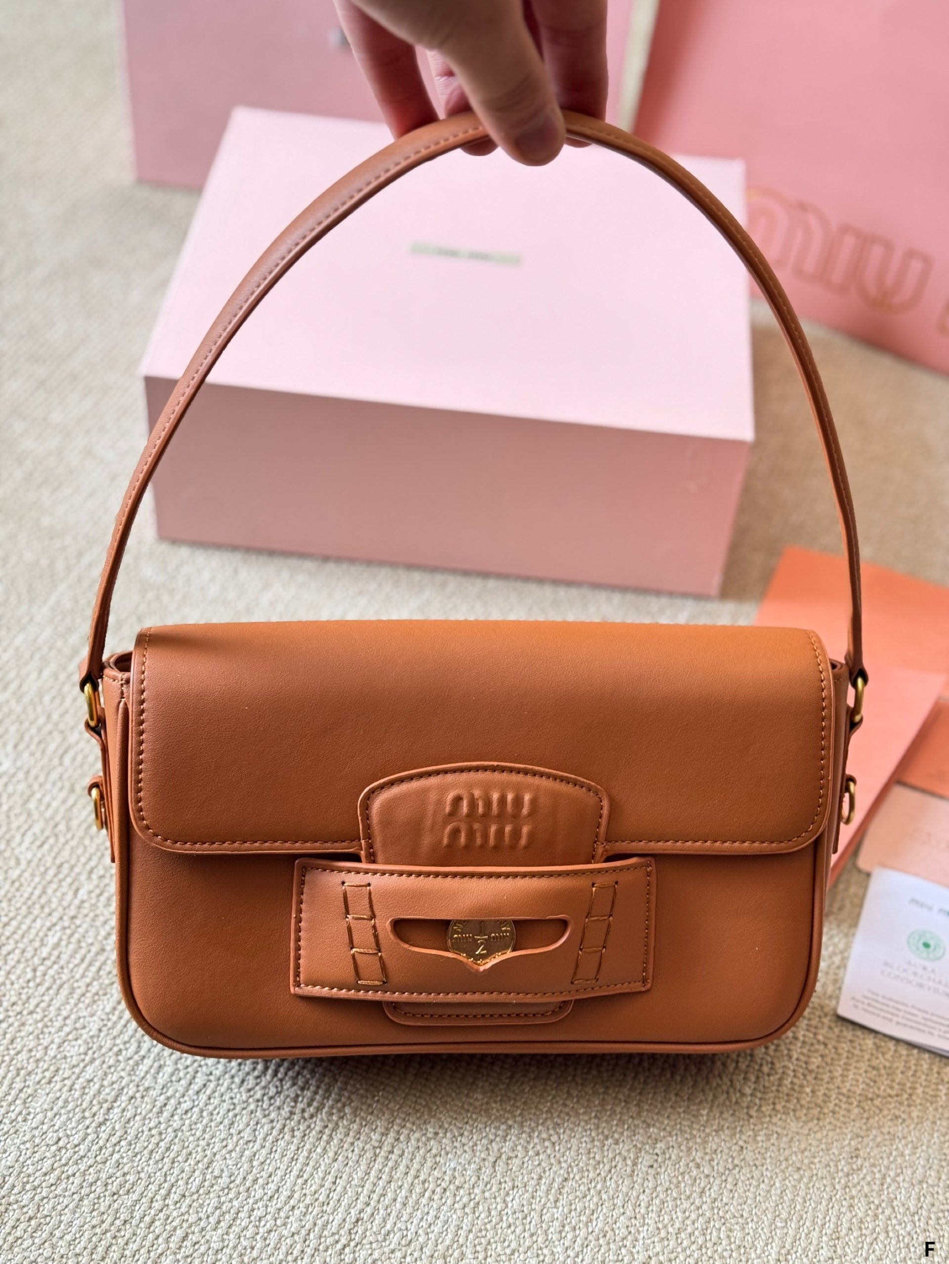 PENNY SMALL BAG 25 IN BROWN CALFSKIN