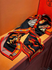HERMES 25S SCARF 140 IN SILK CASHMERE 989480