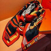 HERMES 25S SCARF 140 IN SILK CASHMERE 989480