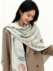 HERMES 25S SCARF 137 IN SILK CASHMERE 991689