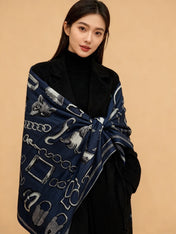 HERMES 25S SCARF 137 IN SILK CASHMERE 991690